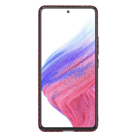 Husa Slim Carbon pentru Samsung Galaxy A53 5G - Protectie Premium FiberShell, Red