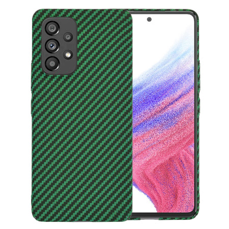 Husa Slim Carbon pentru Samsung Galaxy A53 5G - Protectie Premium FiberShell, Green