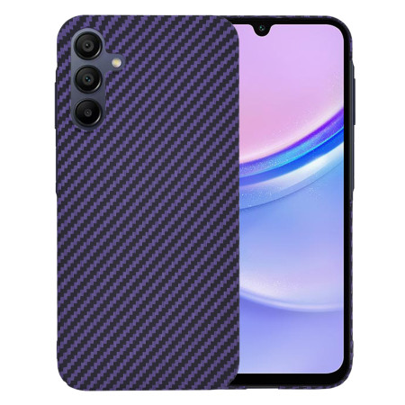 Husa Slim Carbon pentru Samsung Galaxy A15 4G / A15 5G - Protectie Premium FiberShell, Purple