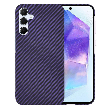 Husa Slim Carbon pentru Samsung Galaxy A55 5G - Protectie Premium FiberShell, Purple