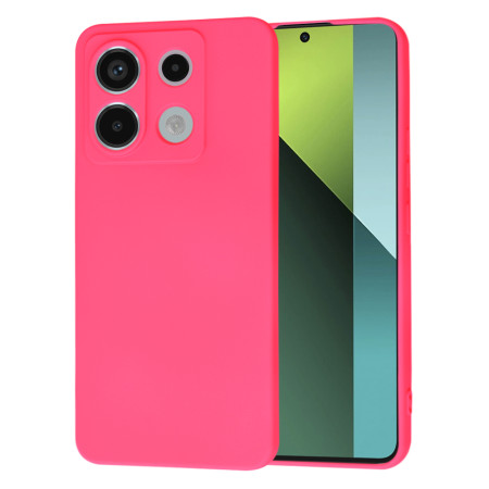 Husa Premium pentru Xiaomi Redmi Note 13 Pro 5G / Poco X6 - SoftFlex, Microfibra, Hot Pink