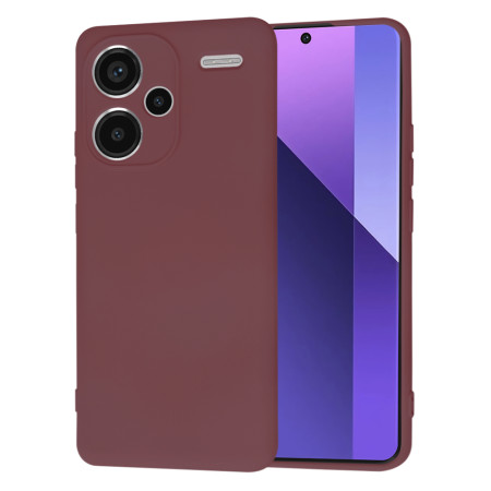 Husa Premium pentru Xiaomi Redmi Note 13 Pro Plus - SoftFlex, Microfibra, Plum Red