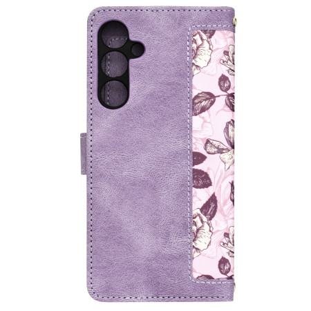 Husa FlipCraft pentru Samsung Galaxy A25 5G - Protectie 360, Design Floral, Mysterious Purple