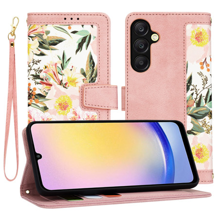 Husa FlipCraft pentru Samsung Galaxy A25 5G - Protectie 360, Design Floral, Sweetheart Pink