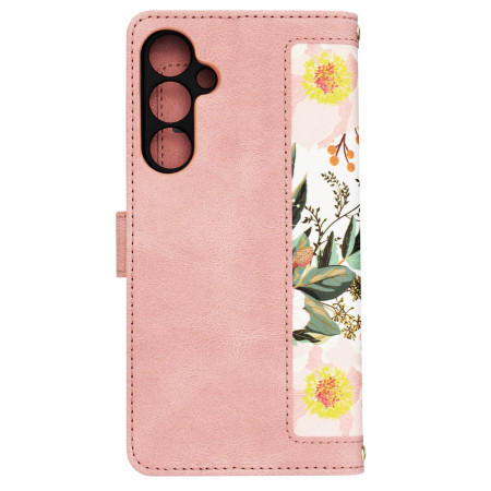 Husa FlipCraft pentru Samsung Galaxy A25 5G - Protectie 360, Design Floral, Sweetheart Pink