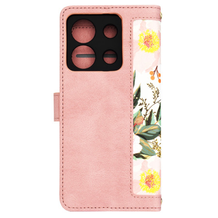 Husa FlipCraft pentru Xiaomi Redmi Note 13 Pro 5G / Poco X6 - Protectie 360, Design Floral, Sweetheart Pink