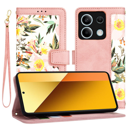 Husa FlipCraft pentru Xiaomi Redmi Note 13 5G - Protectie 360, Design Floral, Sweetheart Pink