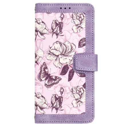 Husa FlipCraft pentru Xiaomi Redmi Note 13 Pro 5G / Poco X6 - Protectie 360, Design Floral, Mysterious Purple