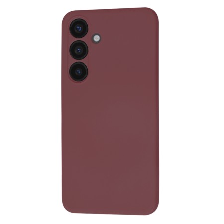 Husa pentru Samsung Galaxy S25 - SoftFlex, Microfibra in interior, Plum Red