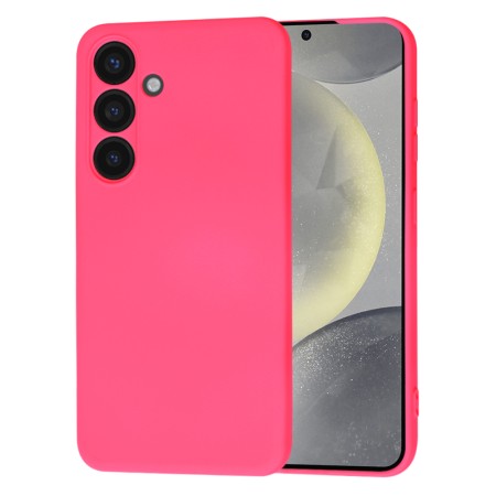 Husa pentru Samsung Galaxy S25 - SoftFlex, Microfibra in interior, Hot Pink