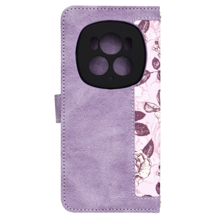 Husa FlipCraft pentru Honor Magic6 Pro - Protectie 360, Design Floral, Mysterious Purple