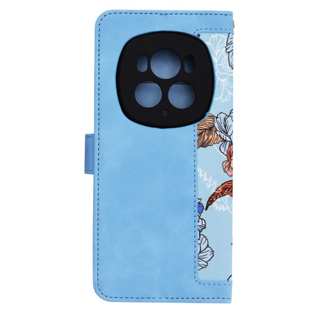 Husa FlipCraft pentru Honor Magic6 Pro - Protectie 360, Design Floral, Vibrant Blue