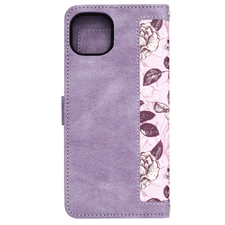 Husa FlipCraft pentru iPhone 15 Plus - Protectie 360, Design Floral, Mysterious Purple