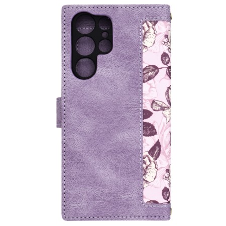 Husa pentru Samsung Galaxy S25 Ultra - FlipCraft - Design Floral - Mysterious Purple