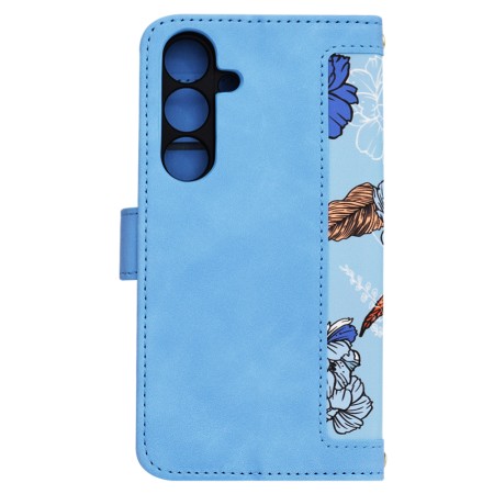 Husa pentru Samsung Galaxy S25 Plus - FlipCraft - Design Floral - Vibrant Blue