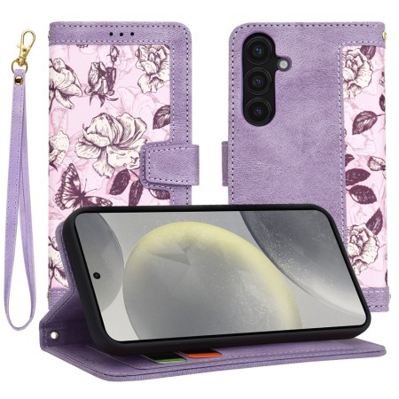 Husa pentru Samsung Galaxy S25 Plus - FlipCraft - Design Floral - Mysterious Purple