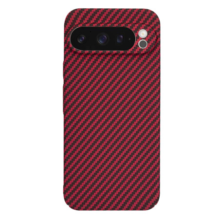 Husa Slim Carbon pentru Google Pixel 9 Pro - Protectie Premium FiberShell, Red