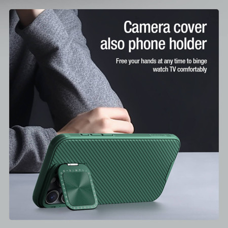 Husa pentru iPhone 16 Pro Max - Nillkin CamShield Prop - Green