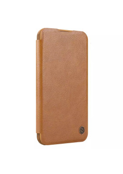 Husa pentru iPhone 16 Pro Max - Nillkin Qin Prop Leather Case - Brown