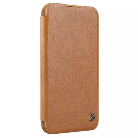 Husa pentru iPhone 16 Pro Max - Nillkin Qin Prop Leather Case - Brown