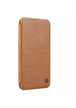 Husa pentru iPhone 16 - Nillkin Qin Prop Leather Case - Brown