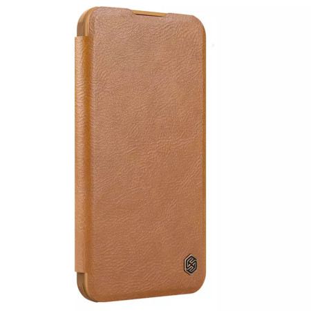 Husa pentru iPhone 16 - Nillkin Qin Prop Leather Case - Brown