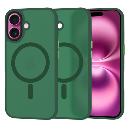 Husa pentru iPhone 16 Plus - HaloFrost, PRO Grip, Midnight Green