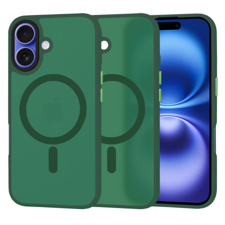 Husa pentru iPhone 16 - HaloFrost, PRO Grip, Midnight Green