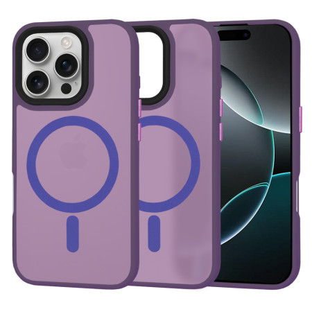 Husa pentru iPhone 16 Pro - HaloFrost, PRO Grip, Deep Purple