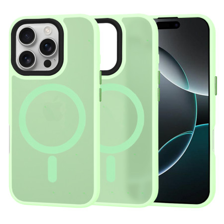 Husa pentru iPhone 16 Pro - HaloFrost, PRO Grip, Light Green