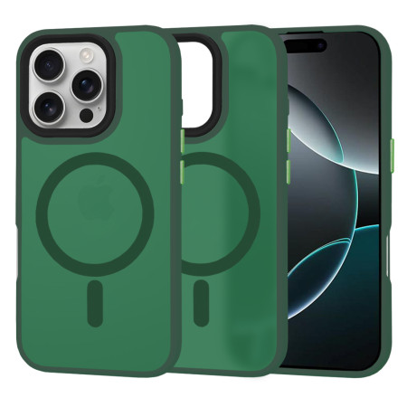 Husa pentru iPhone 16 Pro - HaloFrost, PRO Grip, Midnight Green