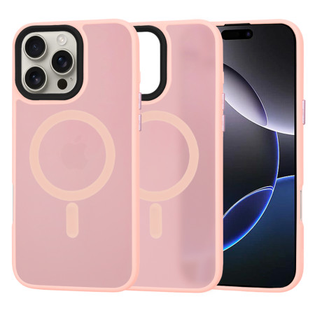 Husa pentru iPhone 16 Pro Max - HaloFrost, PRO Grip, Pink