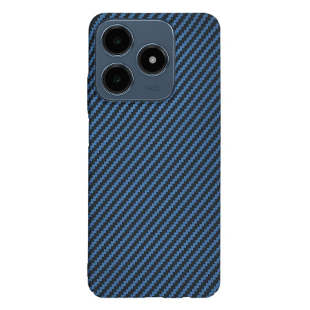 Husa pentru Realme C63 / C61 - Premium CarbonFiber - Cyan