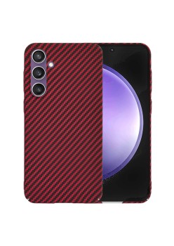 Husa pentru Samsung Galaxy S25 Plus - CarbonFiber Slim - Red