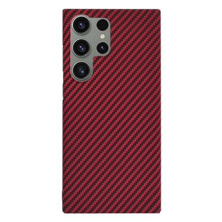 Husa pentru Samsung Galaxy S25 Ultra - CarbonFiber Slim - Red