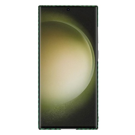 Husa pentru Samsung Galaxy S25 Ultra - CarbonFiber Slim - Green