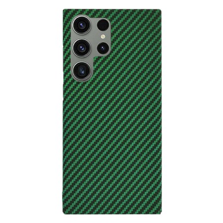 Husa pentru Samsung Galaxy S25 Ultra - CarbonFiber Slim - Green