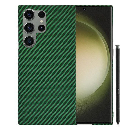 Husa pentru Samsung Galaxy S25 Ultra - CarbonFiber Slim - Green