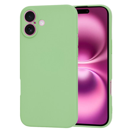 Husa Premium pentru iPhone 16 Plus - SoftFlex, Microfibra in interior, Mint Green