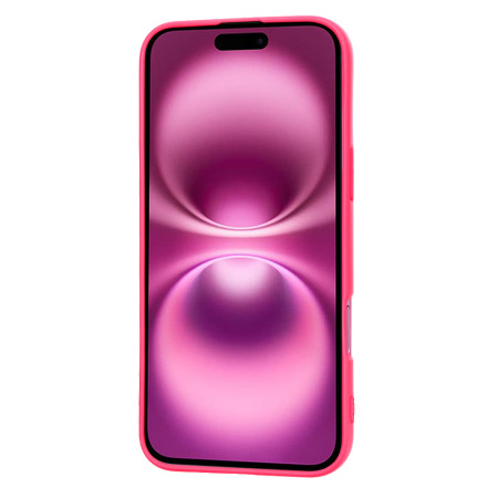 Husa Premium pentru iPhone 16 Plus - SoftFlex, Microfibra in interior, Hot Pink