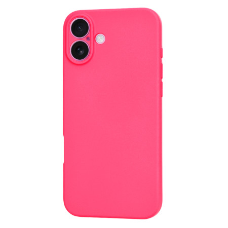 Husa Premium pentru iPhone 16 Plus - SoftFlex, Microfibra in interior, Hot Pink