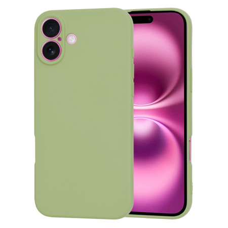 Husa Premium pentru iPhone 16 Plus - SoftFlex, Microfibra in interior, Matcha