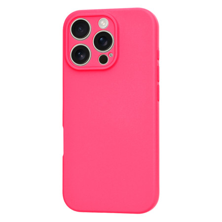 Husa Premium pentru iPhone 16 Pro Max - SoftFlex, Microfibra in interior, Hot Pink