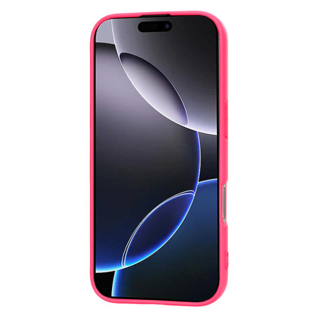 Husa Premium pentru iPhone 16 Pro Max - SoftFlex, Microfibra in interior, Hot Pink