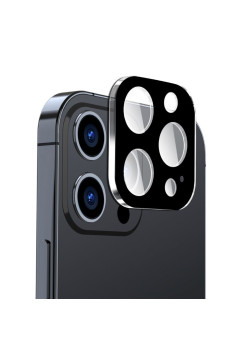 Folie Camera pentru iPhone 16 Pro / iPhone 16 Pro Max - 9H Sticla Securizata, Anti Explozie, Negru