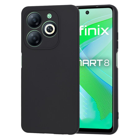 Husa Premium pentru Infinix Smart 8 - SoftFlex, Microfibra in interior, Black