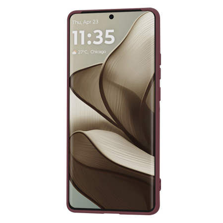 Husa Premium pentru Motorola Edge 50 - SoftFlex, Microfibra in interior,  Plum Red