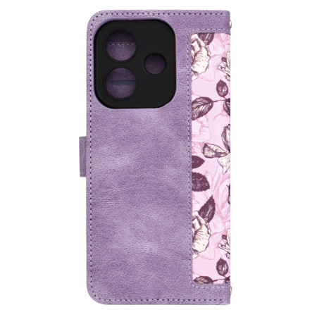 Husa pentru Oppo A40 4G / A60 5G - FlipCraft - Design Floral - Mysterious Purple