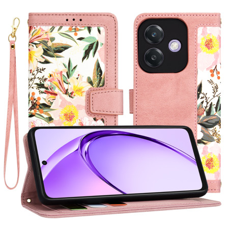 Husa pentru Oppo A40 4G / A60 5G - FlipCraft - Design Floral - Sweetheart Pink