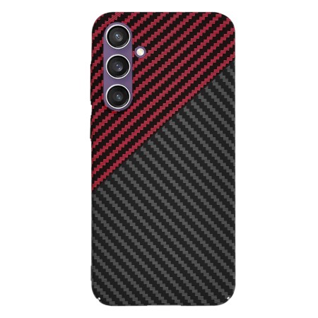 Husa pentru Samsung Galaxy S25 - CarbonFiber Slim - Red Vortex